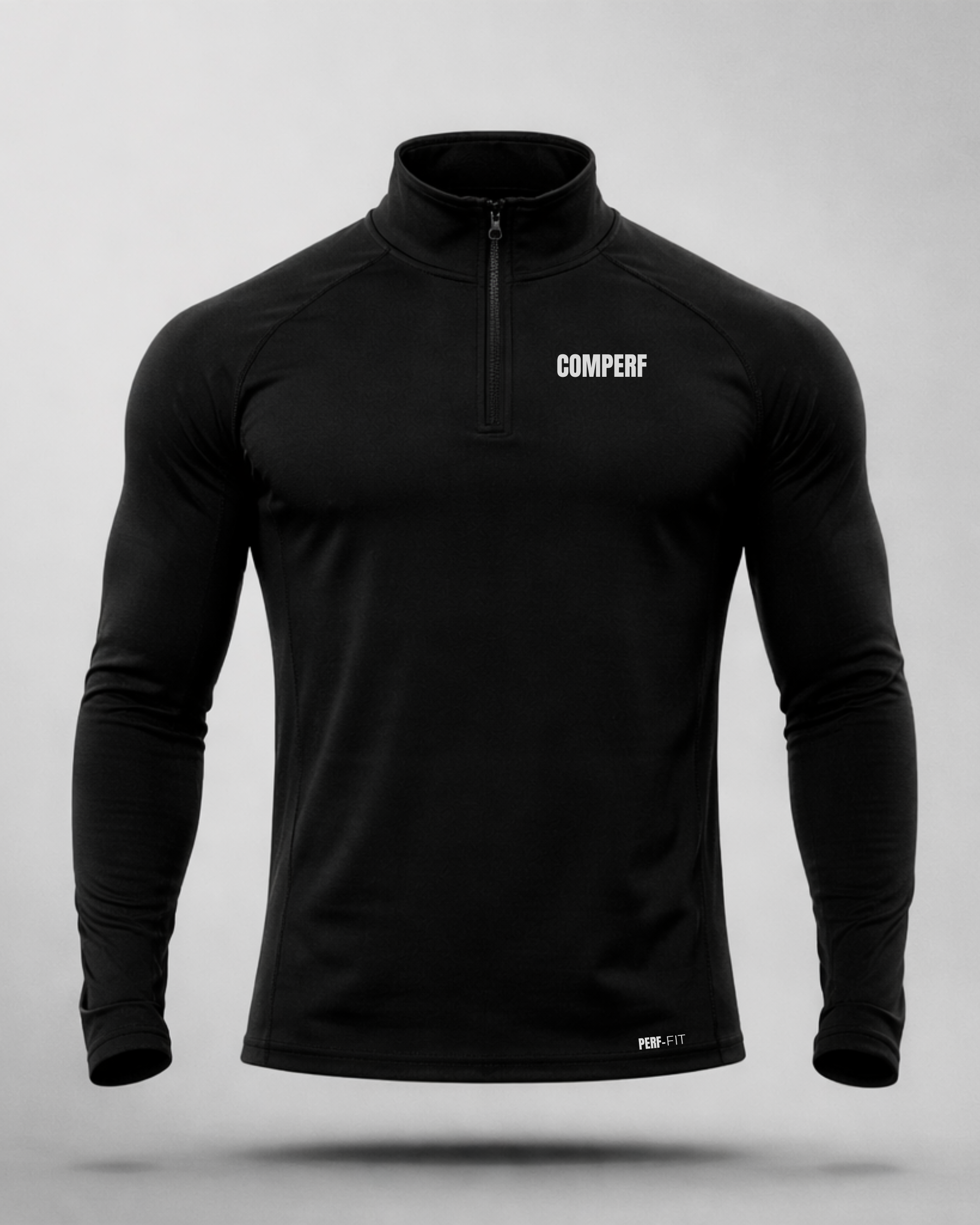 Comperf Performance Quarter-Zip - Black